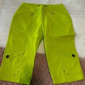 Jamie Sadock lime knee high golf capris